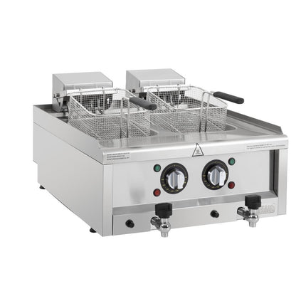 Electric Double Tank Fryer 2 x 8L | Buffalo 600 Series | 6kW Elements