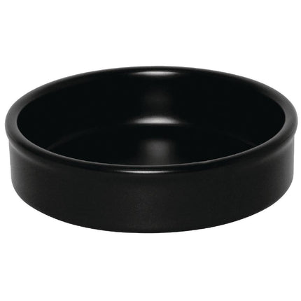 Stackable Matte Black Serving Bowl 10.2x2cm | Olympia (6 Pieces)