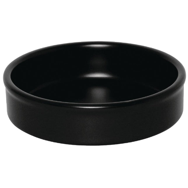 Stackable Matte Black Serving Bowl 10.2x2cm | Olympia (6 Pieces)