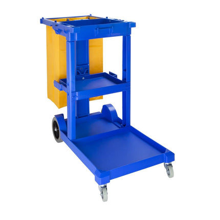 Jantex Cleaning Trolley with Shelves and Clips