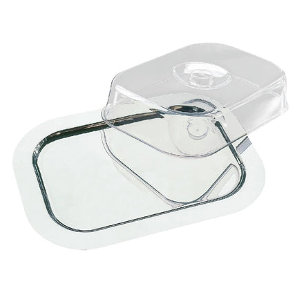 Rectangular High-Gloss Stainless Steel Serving Tray with Lid | APS 7