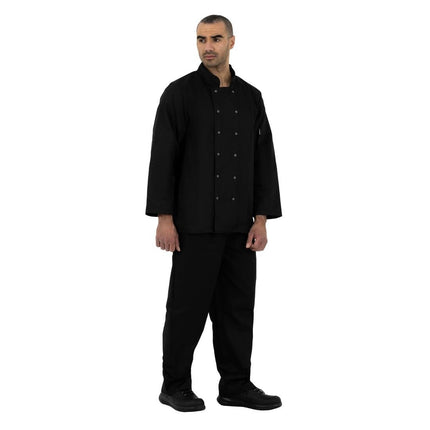 Unisex Long Sleeve Black Chef Jacket | Whites Vegas | XL 8