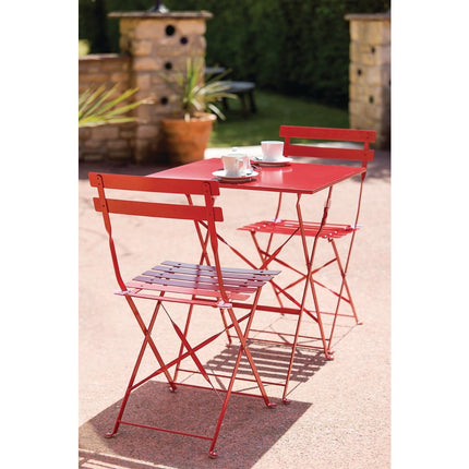 Steel Folding Chairs Red | Bolero 5