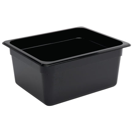 Polycarbonate Black Container GN 1/2 150mm | Vogue