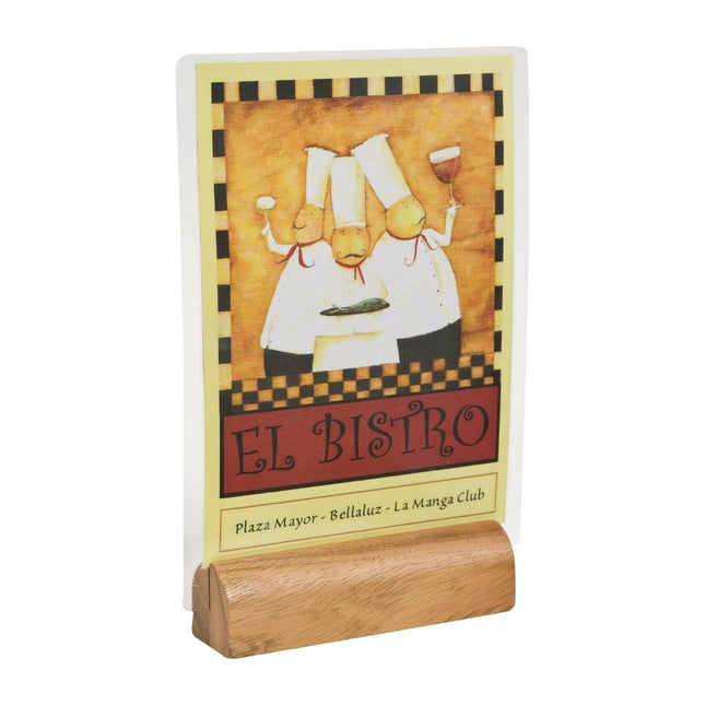 Acacia Wood Menu Holder | T&G Woodware 2
