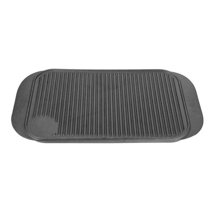 Vogue Double-Sided Cast Iron Grill Plate | Smooth and Ribbed Surfaces 7