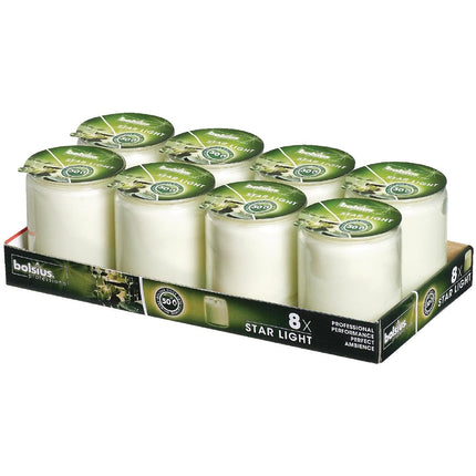 White Starlight Candle in Glass | Bolsius | 8 Pieces 6