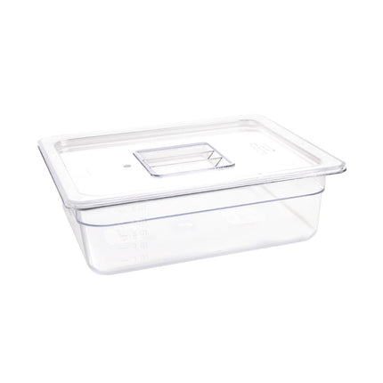 Polycarbonate 1/2 Gastronorm Container 100mm | Vogue | Transparent 3