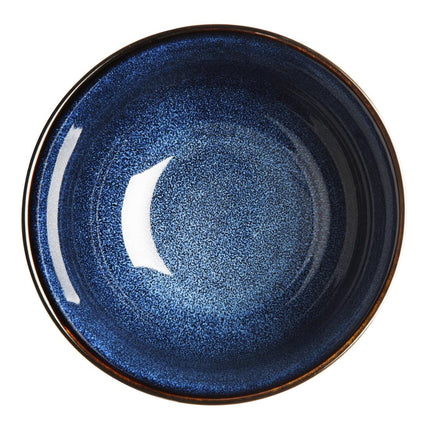Midnight Blue Reactive Glaze Footed Bowls 150mm | Olympia Luna | Stoneware 6