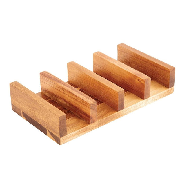 Olympia Acacia Wood Taco Holder 15x12x4cm