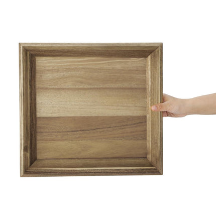 Rectangular Acacia Wood Tray 380x355x50mm | Olympia 4