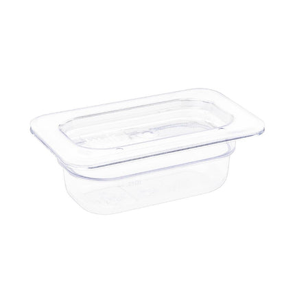 Polycarbonate Gastronorm Container Transparent 65mm | Vogue | GN 1/9 2