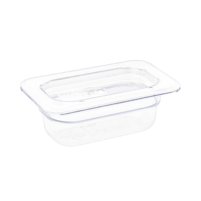 Polycarbonate Gastronorm Container Transparent 65mm | Vogue | GN 1/9 2