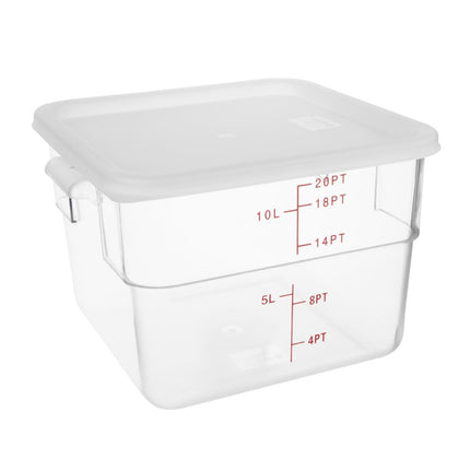 Large White Square Lid | Hygiplas 5