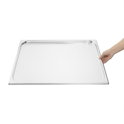 Stainless Steel GN 2/1 Pan 20mm Depth | Vogue 3