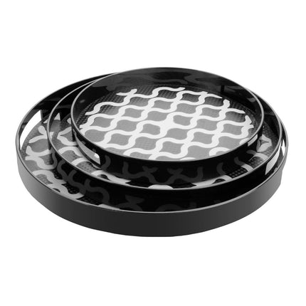 Round Kristallon Polycarbonate Non-Slip Tray with Handles 405mm | Olympia 3