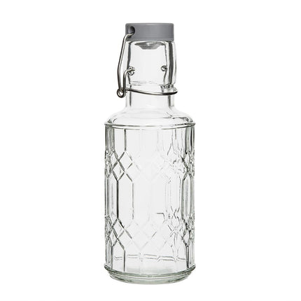 Glass Water Bottle with Stopper 380ml | Olympia Geo