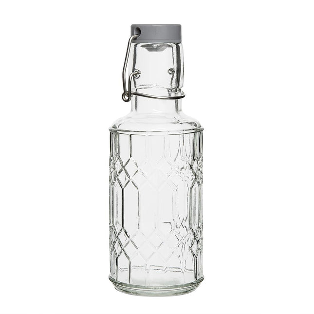 Glass Water Bottle with Stopper 380ml | Olympia Geo