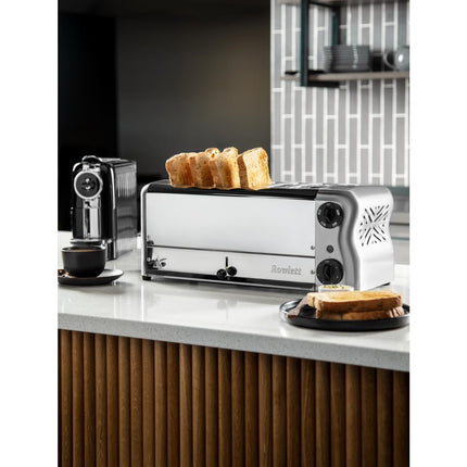6-Slot Chrome Toaster with Timer | Rowlett Esprit | Includes 2 Spare Elements & 2 Toast Holders 4