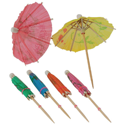 Assorted Color Paper Cocktail Umbrella Picks 17cm 2