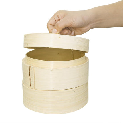 Bamboo Steamer Set 15.2cm with Two Bases and Lid | Vogue 2