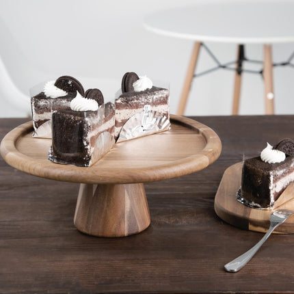 Acacia Wood Cake Stand 305mm | Olympia Frames Series 10