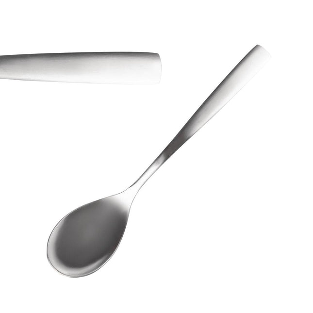 Satin Dessert Spoons 18.3cm | Comas | 12 Pieces | Polished 18/0 Stainless Steel