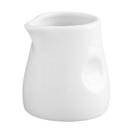 Porcelain Milk Jug 70ml with Grip Dents | Olympia | 6 Pieces 6
