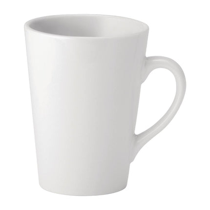 Pure White Latte Mugs 250ml | Utopia | Fully Glazed Porcelain