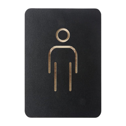 Toilet Sign Male Black | Europel