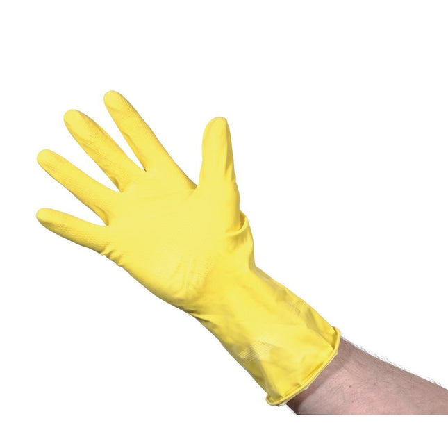 Household Latex Gloves Yellow M | Jantex