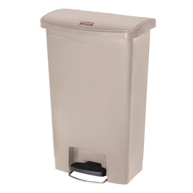 Front Step Pedal Bin 50L Beige | Rubbermaid Slim Jim 2