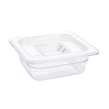 Polycarbonate Gastronorm Container Transparent 65mm | Vogue | GN 1/6 2