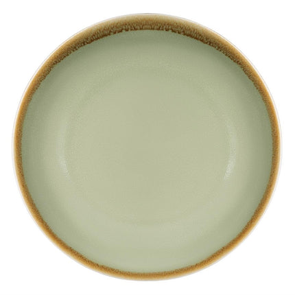 Coupe Dinner Plates Moss Green 23cm | Olympia Kiln