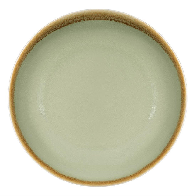 Coupe Dinner Plates Moss Green 23cm | Olympia Kiln