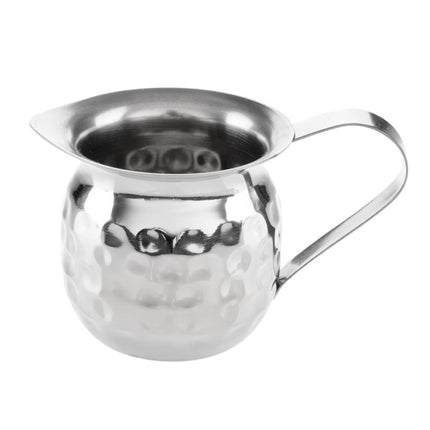 Mini Hammered Stainless Steel Milk Jug 78ml | Olympia | Pack of 6 3