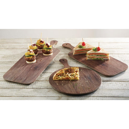 Melamine Serving Board with Oak Effect and Round Handle 300mm | APS 3
