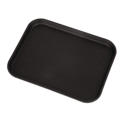 Rectangular Non-Slip Fiberglass Tray 45.7 cm Black | Cambro Camtread 3