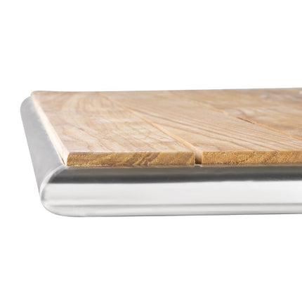 Square Terrace Table with Ash Wood Top 60cm | Bolero 4