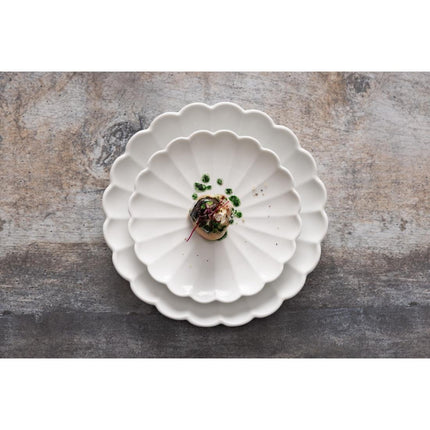 White Scalloped Plates 175mm | Olympia Bloom | Set of 6 3