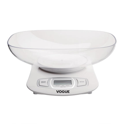 Compact Digital Kitchen Scale 5kg Capacity | Vogue Add 'N' Weigh 2