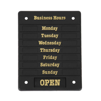 Open Closed Door Sign with Opening Hours