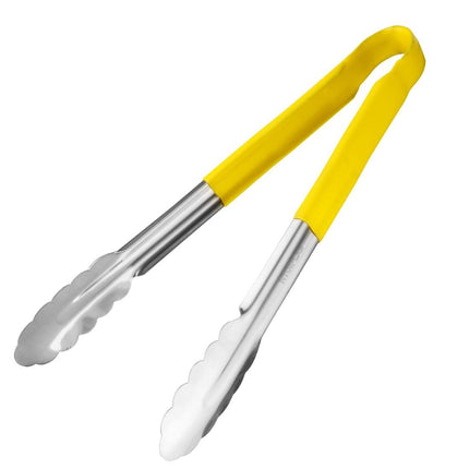30cm Yellow Color-Coded Stainless Steel Serving Tongs | Hygiplas