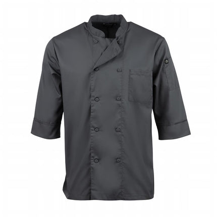 Unisex Chef Jacket Grey | Chef Works | S | Polyester/Cotton 8