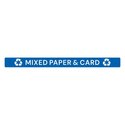 Slim Bin Lid Label Mixed Paper & Cardboard | Jantex