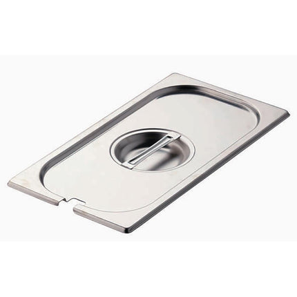 Stainless Steel Gastronorm Lid GN 1/3 with Spoon Slot | Gastro M