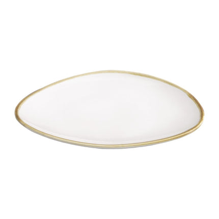 Kiln Chalk White Triangular Plates 230mm | Olympia 3