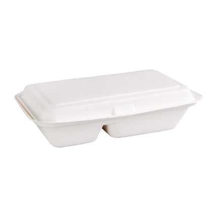 Compostable Bagasse Food Boxes 2 Compartments | Fiesta 3