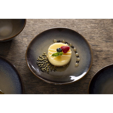 Coupe Plates Aubergine Reactive Glaze 205mm | Olympia Birch 6