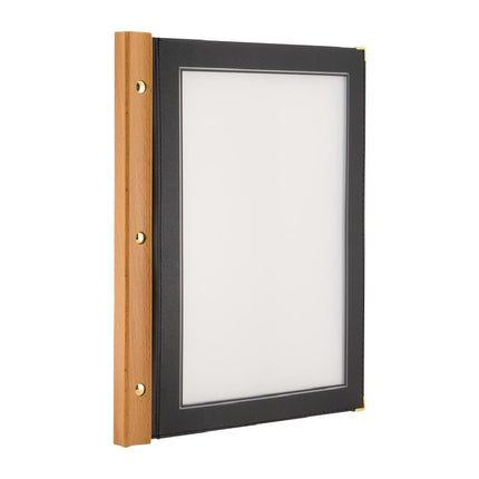 Wooden Menu Holder A4 Black | Securit 3